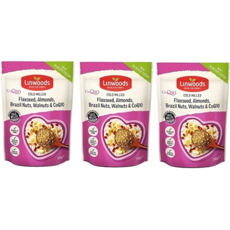 Linwoods Flaxseed, Nuts & Q10 200g X 3 Pack Of 3