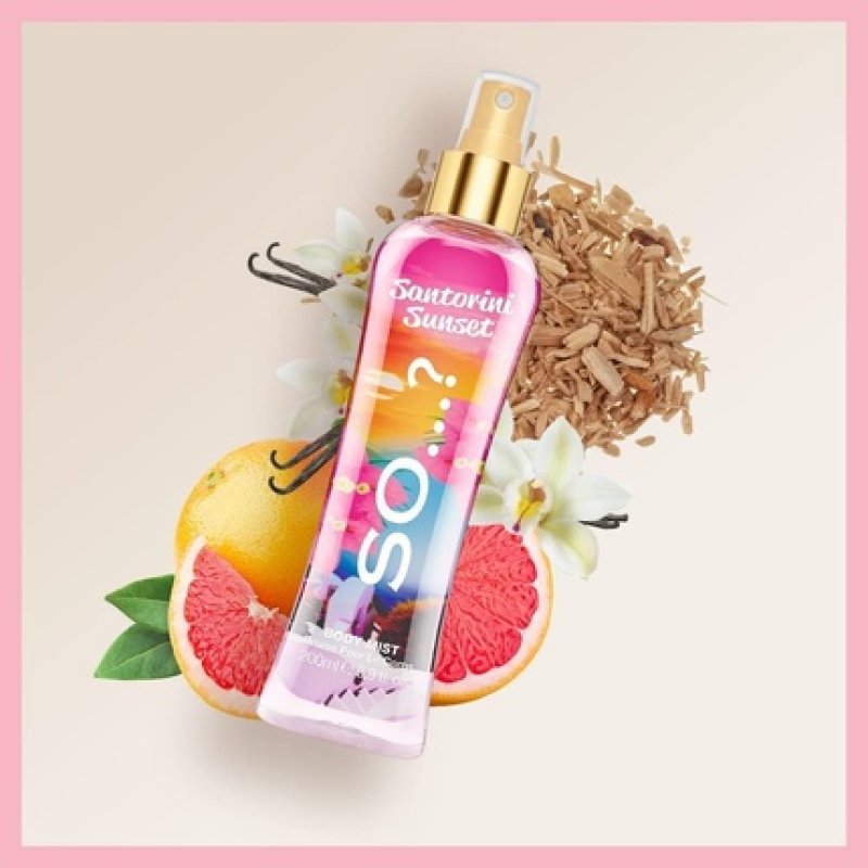 So Summer Escapes Women's Santorini Sunset Body Mist Fragrance Spray 200ml