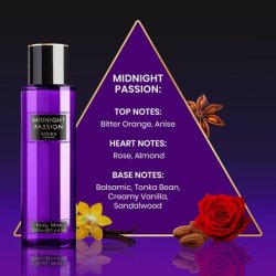 Aoura London Women's Midnight Passion Body Mist Fragrance Spray 220ml