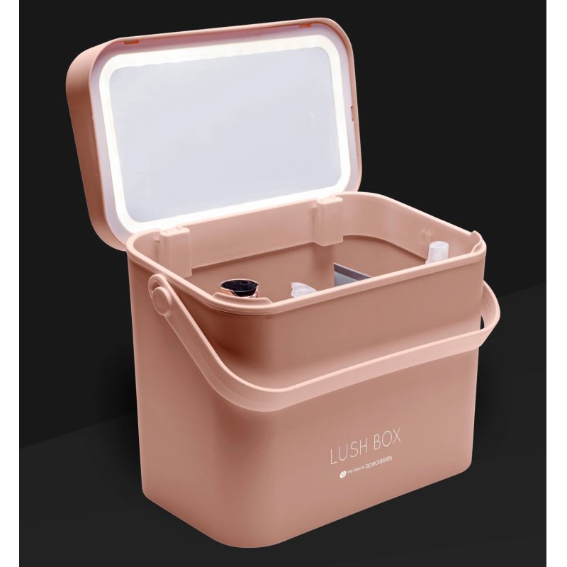 Rio Lush Box Makeup Cosmetic Vanity Travel Case with Removable LED Light Mirror - Large