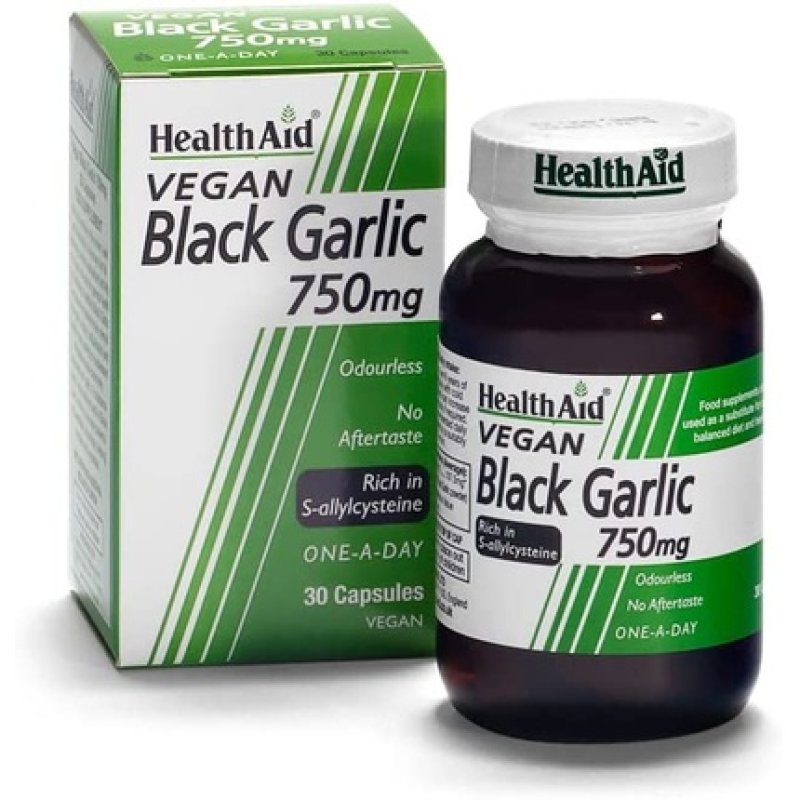 HealthAid Black Garlic 750mg 30 Vegicaps