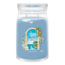 Yankee Candle Azure Sky wax candle Round Blue, Transparent 1 pc(s)