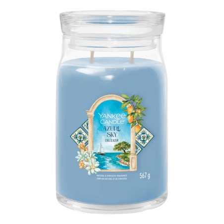 Yankee Candle Azure Sky wax candle Round Blue, Transparent 1 pc(s)