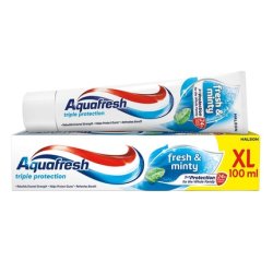 AQUAFRESH Triple Protection Fresh And Minty Toothpaste 100ml