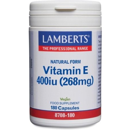 Lamberts Natural Vitamin E 400iu 180 Capsules