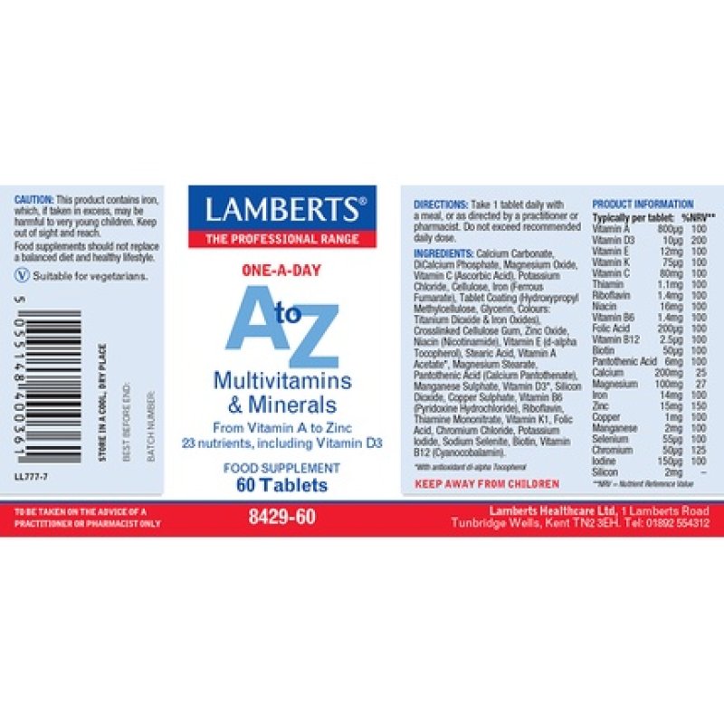 Lamberts A To Z Multivitamin - 30 Tablets