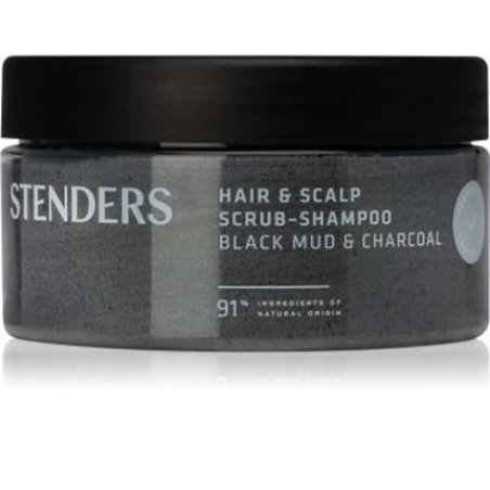Stenders Scrub Shampoo For Hair And Scalp With Black Mud And Charcoal - 300 Grams