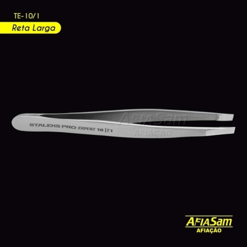 Vj Eyebrow Tweezers Expert Staleks TE-10 Wide Slanted Edges