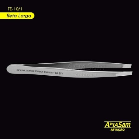 Vj Eyebrow Tweezers Expert Staleks TE-10 Wide Slanted Edges