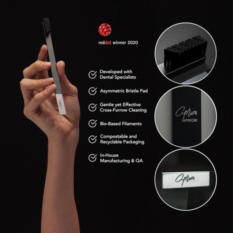 Apriori Black Silver Soft Premium Toothbrush