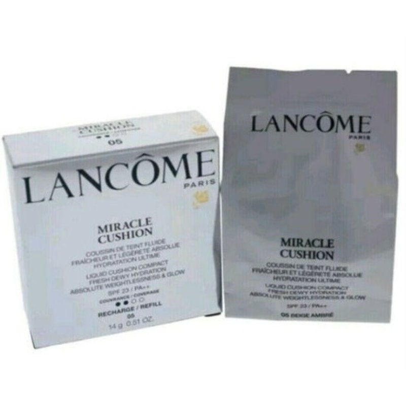 Lancome Miracle Cushion Liquid Cushion Compact Foundation 05 Amber Beige New