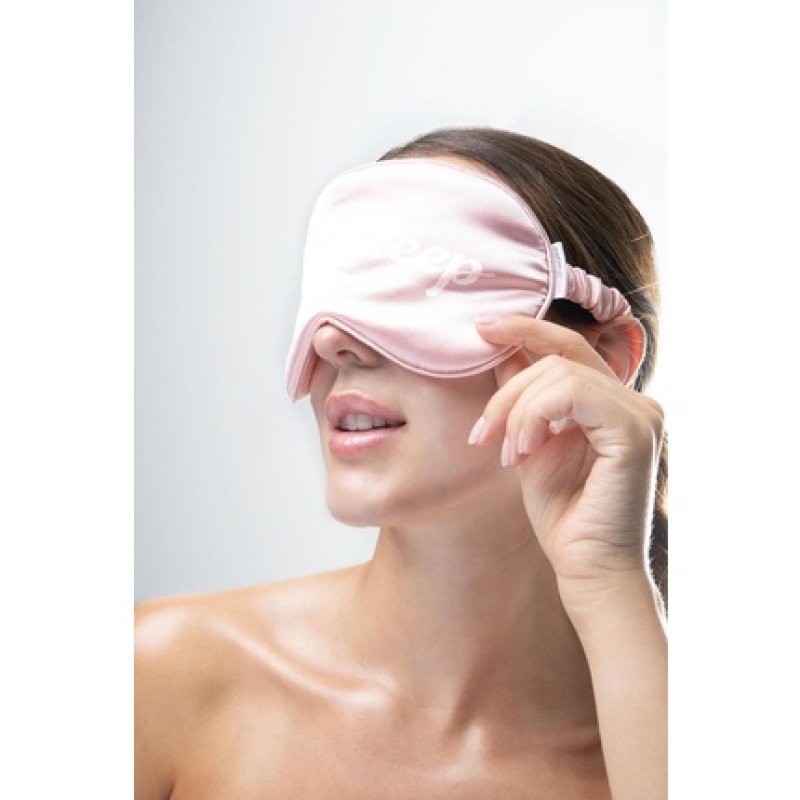 Brushworks Satin Sleep Mask Pink One Size