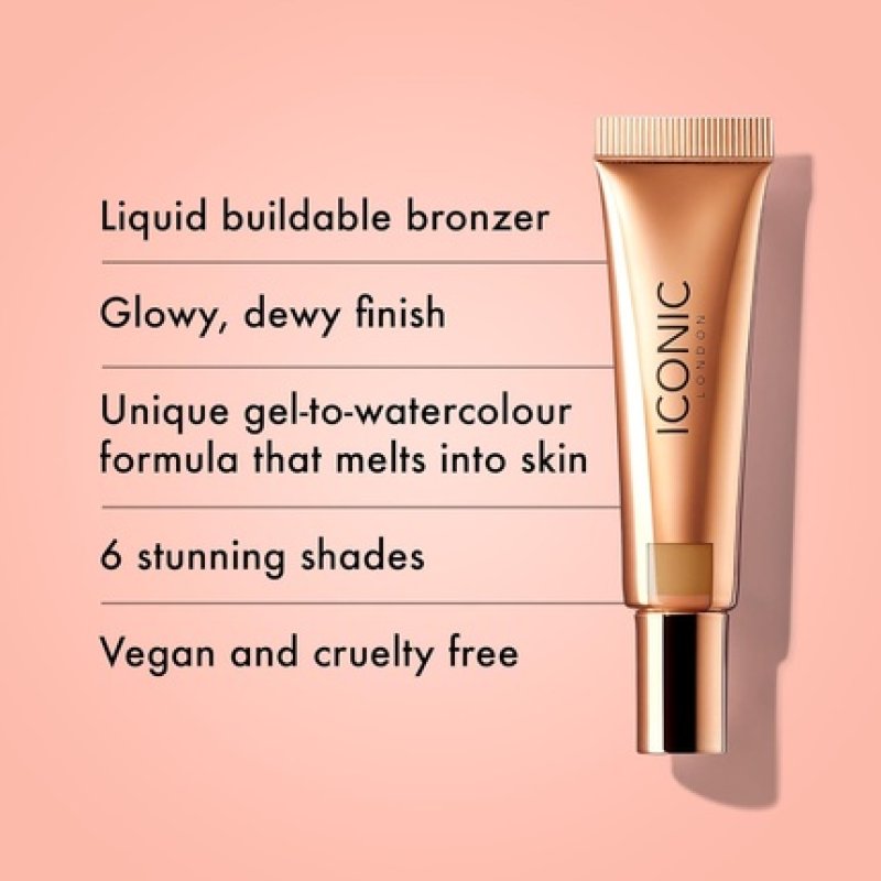 Iconic London Sheer Bronze Liquid Bronzer for Radiant and Luminous Skin