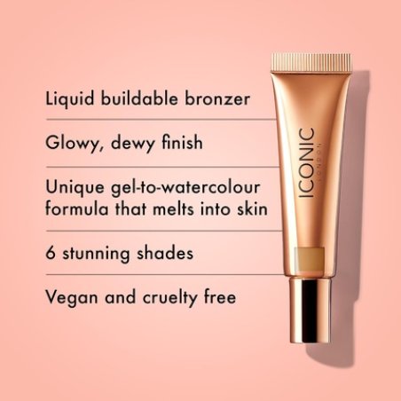 Iconic London Sheer Bronze Liquid Bronzer for Radiant and Luminous Skin