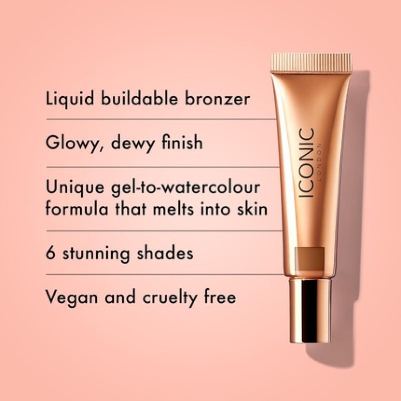Iconic London Sheer Bronze Lightweight Liquid Buildable Bronzer - Cruelty Free