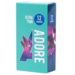 Pasante Adore Ultra Thin Condoms - Pack of 12