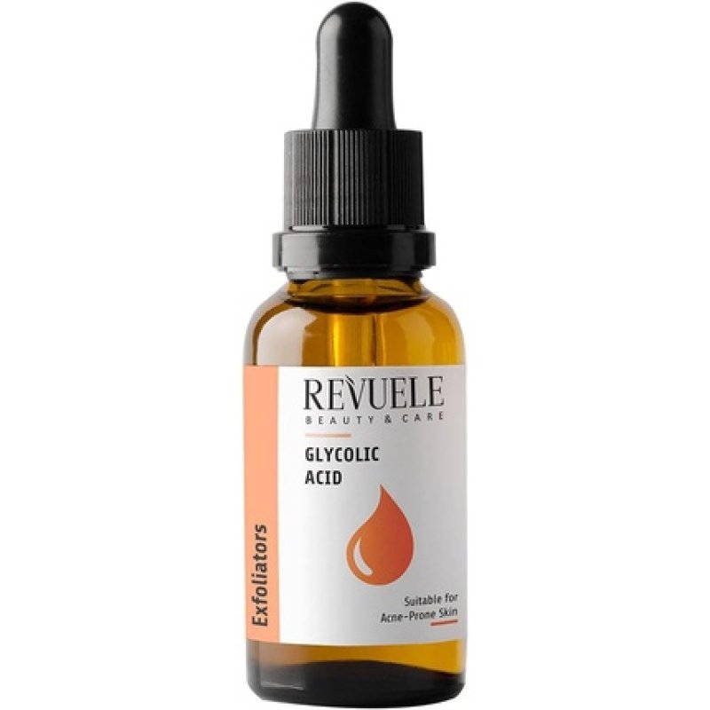 Revuele CYS Glycolic Acid 30ml Exfoliating Solution with AHA for Acne-Prone Skin Care - White
