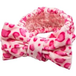 The Vintage Cosmetic Company Lola Makeup Headband Pink Leopard Print Design
