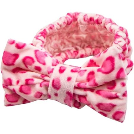 The Vintage Cosmetic Company Lola Makeup Headband Pink Leopard Print Design