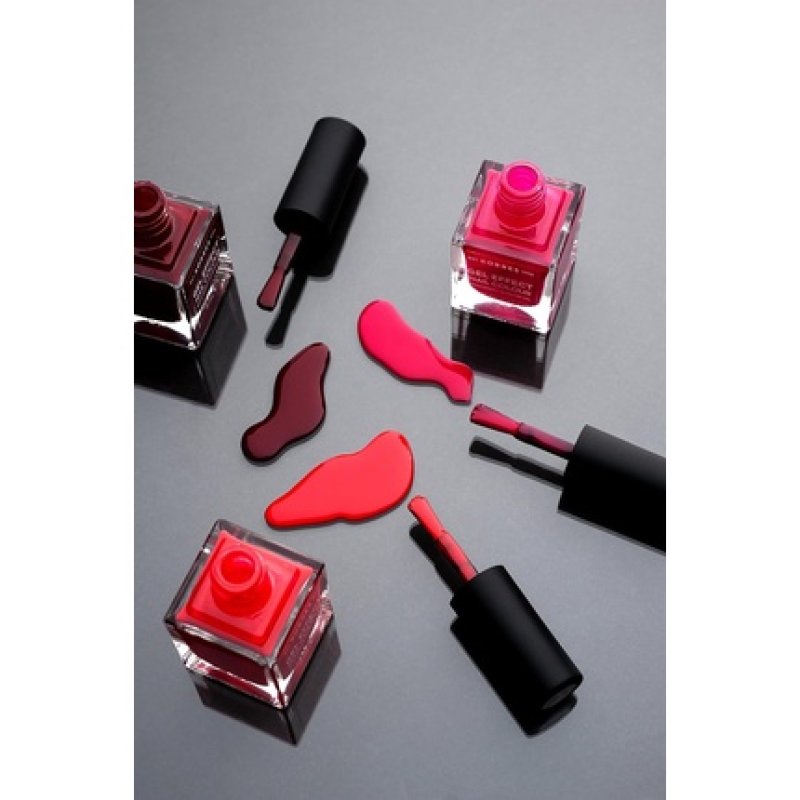 KORRES Sweet Almond Nail Colour 57 Burgundy Red Vegan Nail Polish with Gel Effect 11ml