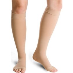Varisan Therapeutic Knee-High Stockings Ccl 2 Open Toe Normal Beige Pair No2