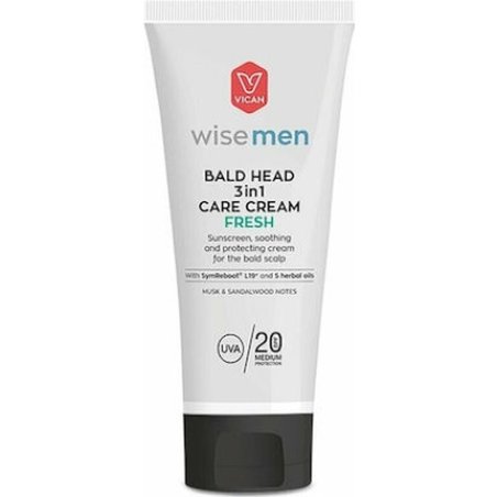 Vican Wise Men Bald Head 3in1 Care Cream Fresh - Spf20, 100ml