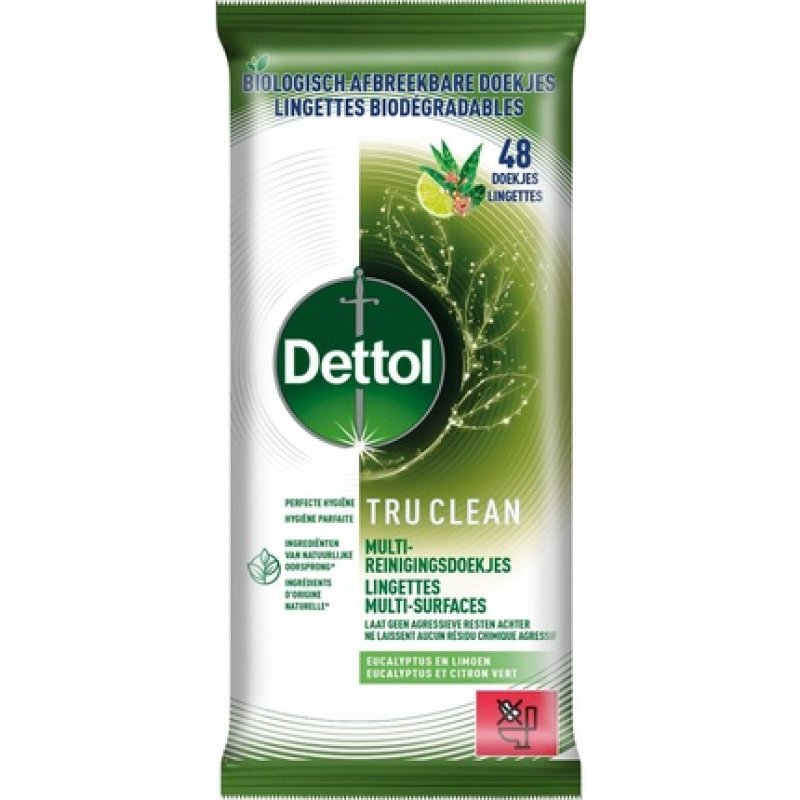 Dettol Multi Cleaning Wipes Tru Clean Eucalyptus & Lime
