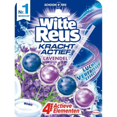 Witte Reus Toilet Block Power Active Lavender - Effective Toilet Cleaner With Lavender Scent