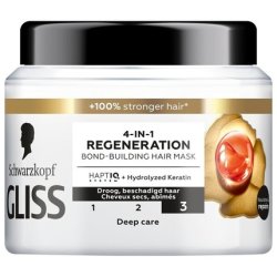 Gliss Kur Total Repair 4-In-1 Regeneration Bond-Building Hair Mask - 400 Ml