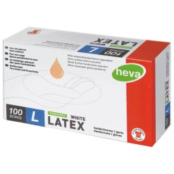 Shophair Shophair 100 White Latex Gloves Size L