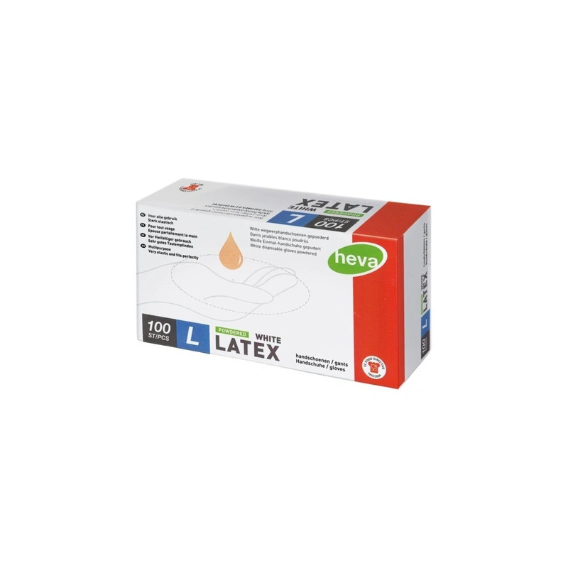 Shophair Shophair 100 White Latex Gloves Size L