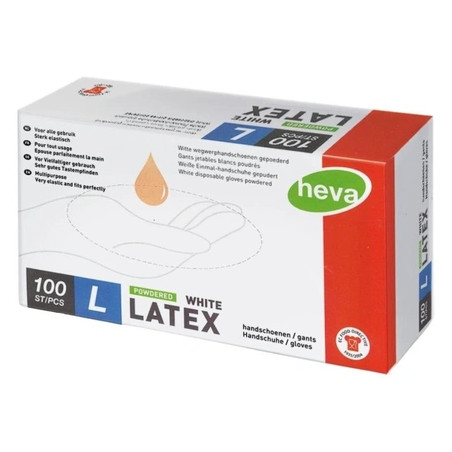 Shophair Shophair 100 White Latex Gloves Size L