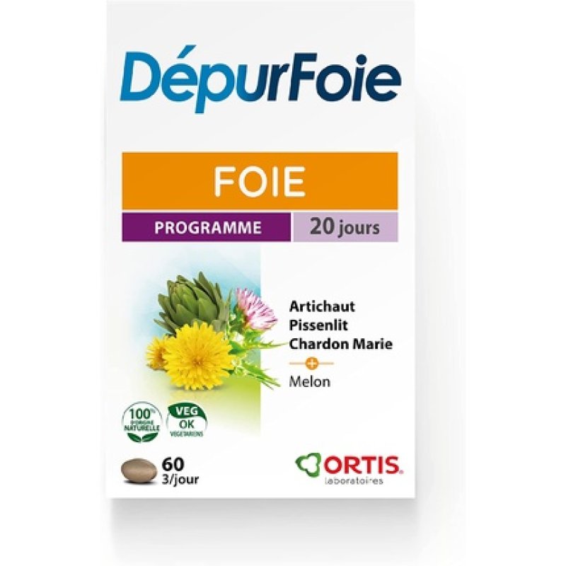 Ortis Laboratoires Depurfoie Liver Artichoke Dandelion Supplement 60 Tablets