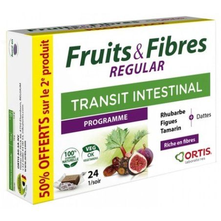 Ortis Fruits & Fibers Chewable Cubes 48 Cubes - Pack of 2