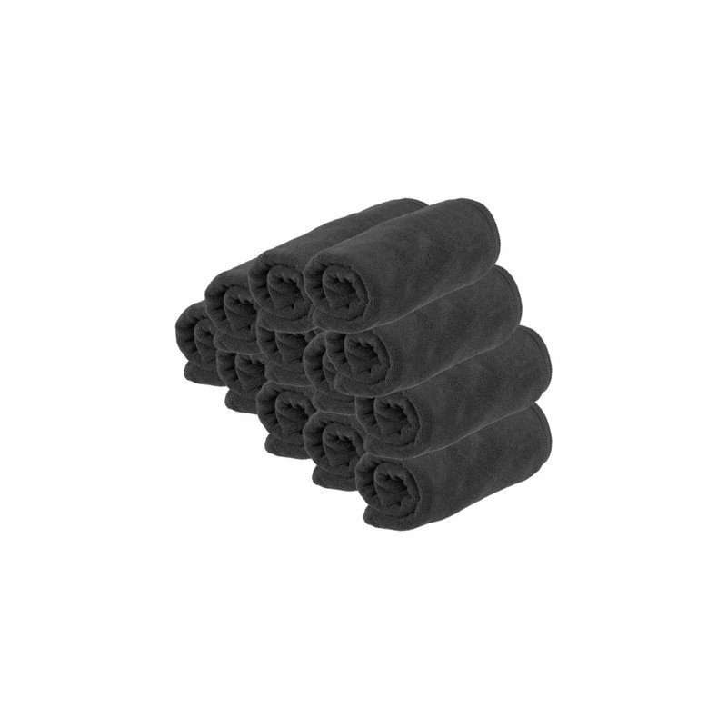 Sibel Microfiber Towels Black 12 Pieces