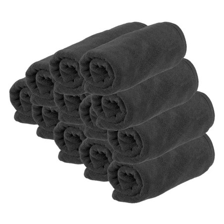 Sibel Microfiber Towels Black 12 Pieces