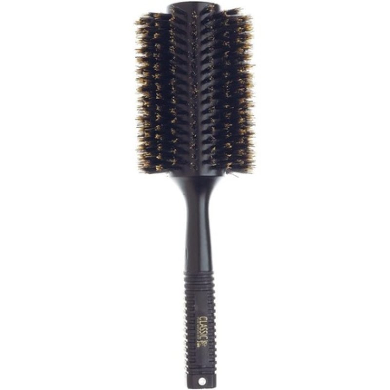 Sibel Classic 66 Black Wooden 70mm Radial Brush 100% Boar Bristle For Grip & Shine