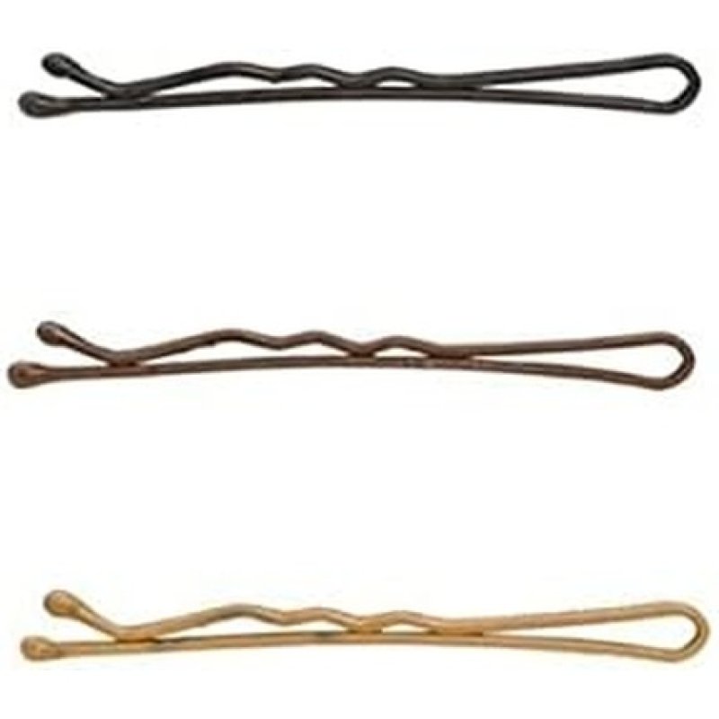 Invisible Coarse Card Hairpins 8 Pieces 65mm Brown