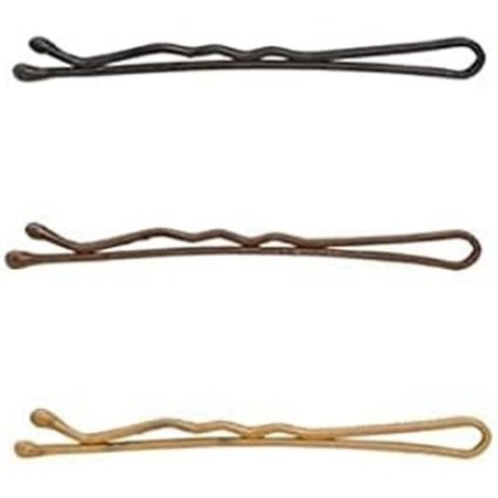 Invisible Coarse Card Hairpins 8 Pieces 65mm Brown