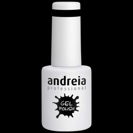 Andreia Black Gel Nail Polish Colour 240 Semi-Permanent for UV/LED Nail Lamp Intense Shine and 4 weeks Lasting French