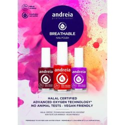 Andreia Halal Breathable Nail Polish Glossy Vegan and Cruelty-Free 10.5ml B3 Blue