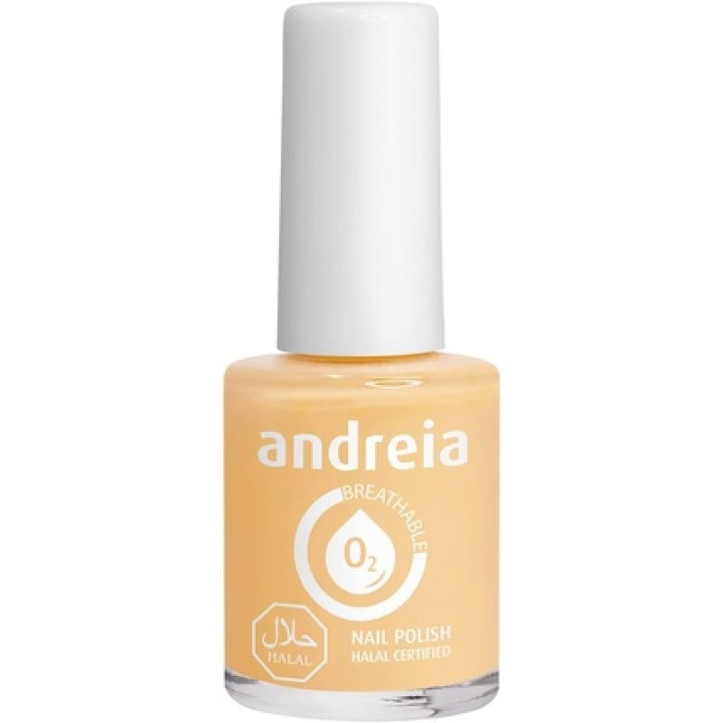 Andreia Halal Breathable Nail Polish Glossy Vegan and Cruelty-Free B2 Yellow Shades of Nudes Soft Shades 10.5ml