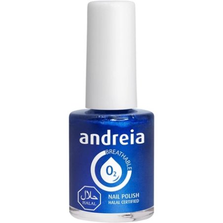 Andreia Halal Breathable Nail Polish Glossy Vegan and Cruelty-Free B13 Blue Shimmer 10.5ml