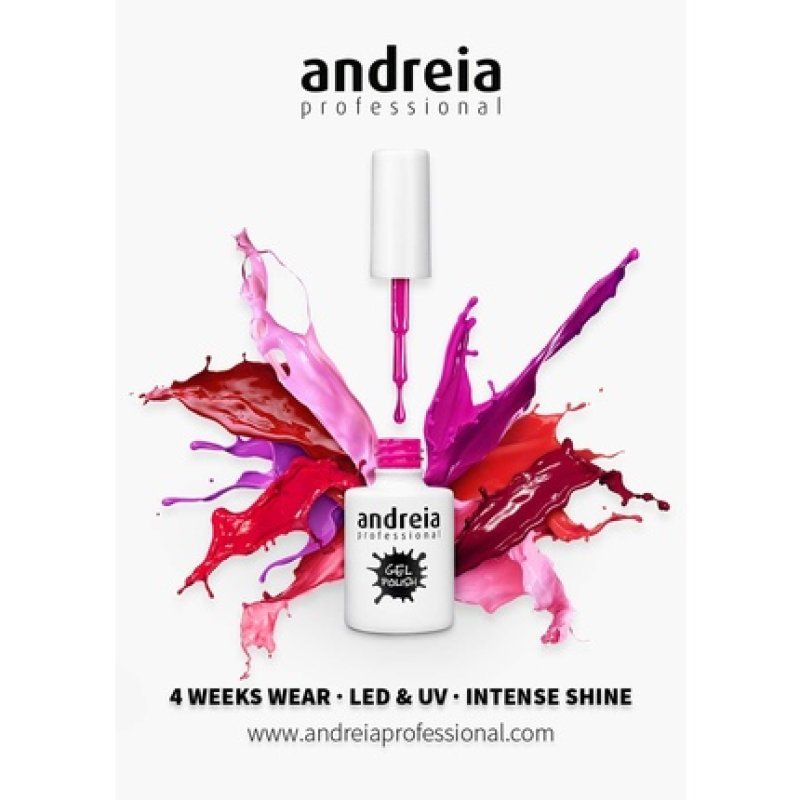 Andreia Semi-Permanent Nail Gel Polish Colour 268 Red 10.5ml