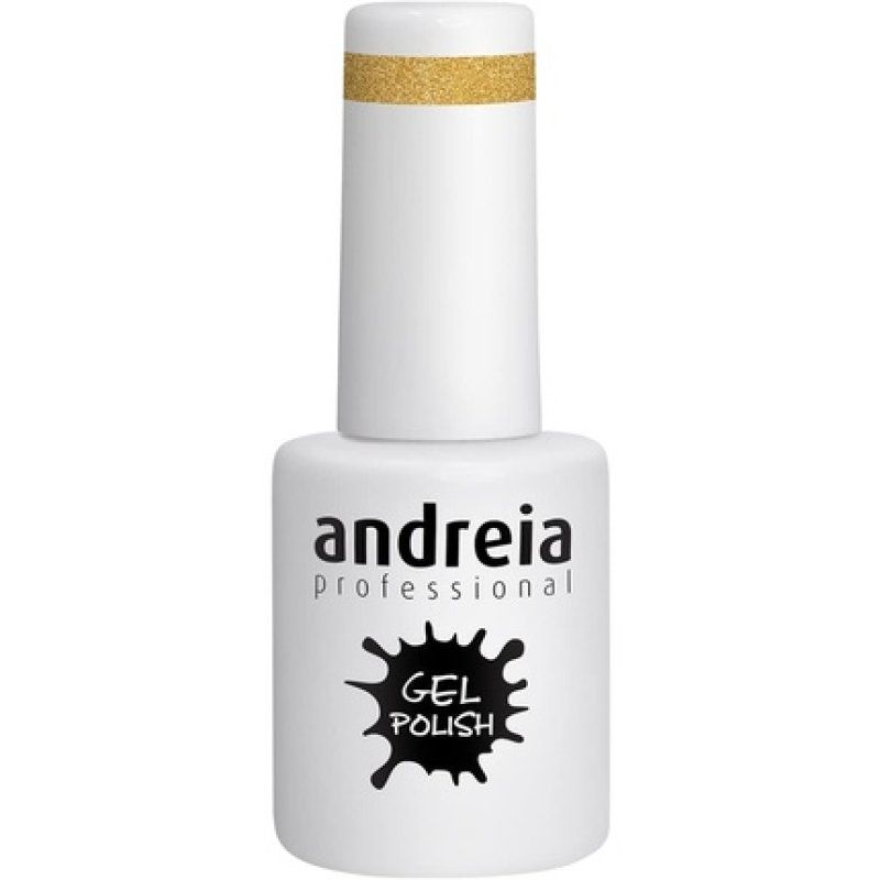 Andreia Semi-Permanent Nail Gel Polish Colour 281 Gold Glitter 10.5ml
