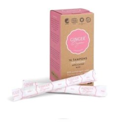 Ginger Organic Mini Tampons with Applicator 16 Pack