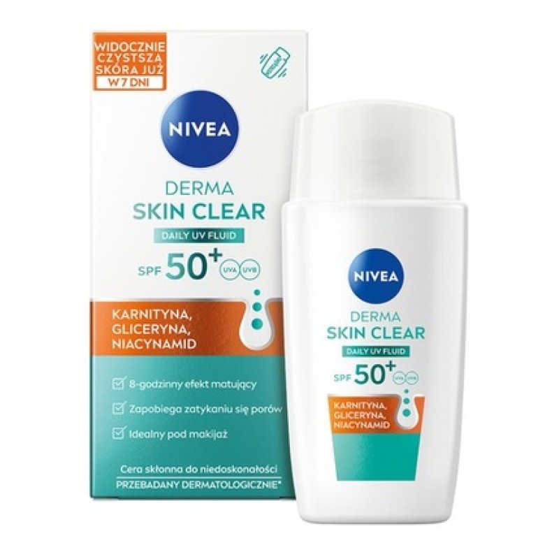 Derma Skin Clear Daily UV Fluid SPF 50 Under Makeup 40ml