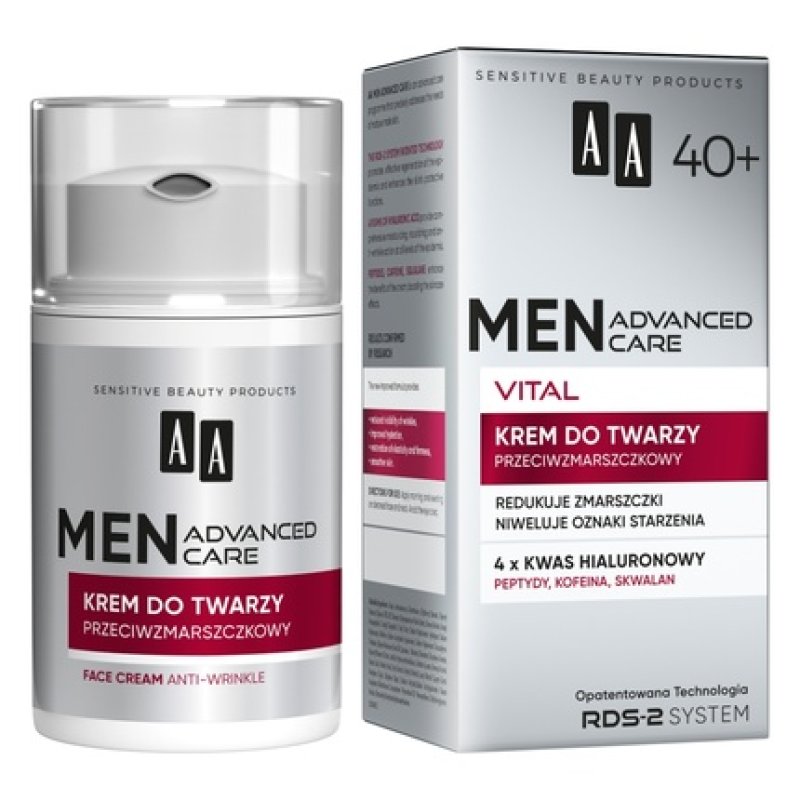 Aa Men Advanced Care Vital 40 Anti-Wrinkle Face Cream 50ml