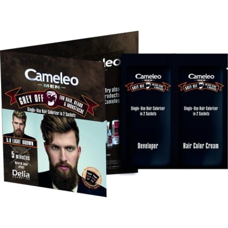 Cameleo Men Colour Cream Light Brown Grey Off Single-Use Colorizer - Pack of 2
