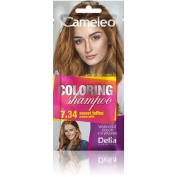 Cameleo Sweet Toffee Color Refreshing Shampoo Without Ammonia and Oxidizing Agents 40ml 7.34